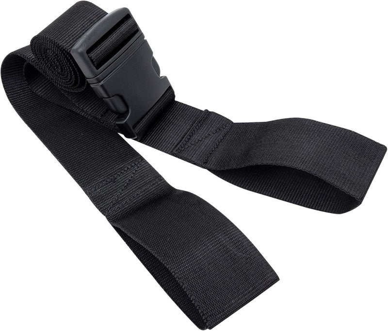 LINE2design Backboard Spine Board Straps - 5" Disposable Securing Straps with Loop Ends - Emergency Medical Board Adjustable Strap with Plastic Quick Safety Straps Release Buckle - Black - Pack of 3 - Image 5